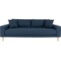 Canapé 3 places en tissu de qualité LISA coloris bleu foncé Canapé 3 places en tissu de qualité LISA coloris bleu foncé