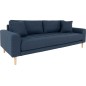 Canapé 3 places en tissu de qualité LISA coloris bleu foncé Canapé 3 places en tissu de qualité LISA coloris bleu foncé