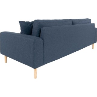 Canapé 3 places en tissu de qualité LISA coloris bleu foncé