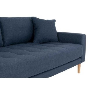Canapé 3 places en tissu de qualité LISA coloris bleu foncé
