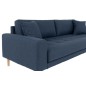 Canapé 3 places en tissu de qualité LISA coloris bleu foncé Canapé 3 places en tissu de qualité LISA coloris bleu foncé