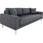 Canapé 3 places en tissu de qualité LISA coloris gris foncé Canapé 3 places en tissu de qualité LISA coloris gris foncé