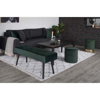 Canapé 3 places en tissu de qualité LISA coloris gris foncé