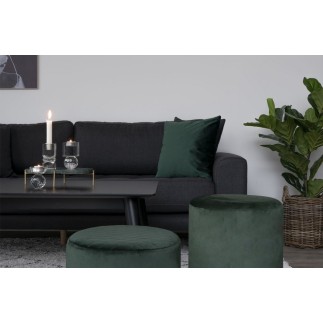 Canapé 3 places en tissu de qualité LISA coloris gris foncé