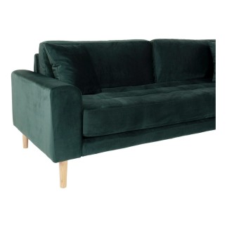 Canapé 3 places en tissu velours de qualité LISA VELOURS coloris vert foncé