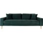 Canapé 3 places en tissu velours de qualité LISA VELOURS coloris vert foncé Canapé 3 places en tissu velours de qualité LISA VELOURS coloris vert foncé