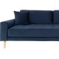 Canapé 3 places en tissu velours de qualité LISA VELOURS coloris bleu foncé Canapé 3 places en tissu velours de qualité LISA VELOURS coloris bleu foncé
