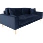 Canapé 3 places en tissu velours de qualité LISA VELOURS coloris bleu foncé Canapé 3 places en tissu velours de qualité LISA VELOURS coloris bleu foncé