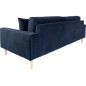 Canapé 3 places en tissu velours de qualité LISA VELOURS coloris bleu foncé Canapé 3 places en tissu velours de qualité LISA VELOURS coloris bleu foncé
