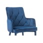 Lot de 2 chaises RICA en tissu velours de qualité, couleur bleu, Bleu foncé