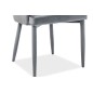 Lot de 2 chaises RICA en tissu velours de qualité, couleur gris