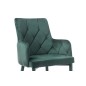 Lot de 2 chaises RICA en tissu velours de qualité, couleur vert, Vert foncé