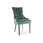 Lot de 2 chaises EDWIN tissu velours de qualité, couleur vert, Vert foncé