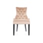 Lot de 2 chaises EDWIN tissu velours de qualité, couleur beige