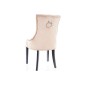 Lot de 2 chaises EDWIN tissu velours de qualité, couleur beige
