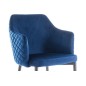 Lot de 2 chaises ASTEN en tissu velours de qualité, couleur bleu