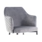 Lot de 2 chaises ASTEN en tissu velours de qualité, couleur gris
