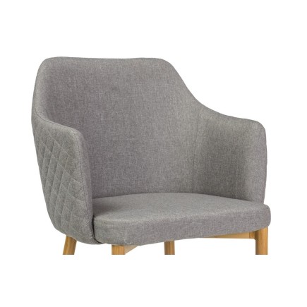 Lot de 2 chaises ASTONA en tissu de qualité, couleur GRIS
