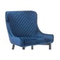 Lot de 2 chaises COLB en tissu velours de qualité, couleur bleu