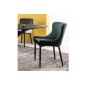 Lot de 2 chaises COLB en tissu velours de qualité, couleur vert