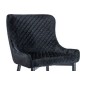 Lot de 2 chaises COLB en tissu velours de qualité, couleur noir