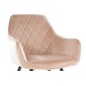Lot de 2 chaises LINA en tissu velours de qualité, couleur beige