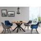Lot de 2 chaises LINA en tissu velours de qualité, couleur gris