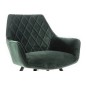 Lot de 2 chaises LINA en tissu velours de qualité, couleur vert