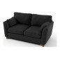 Canapé 2 places en tissu de qualité PANAMA, noir
