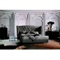 Lit design de luxe PRINCESSE, avec sommier à lattes, gris foncé 160x200