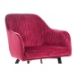 Lot de 2 chaises ELIOS en tissu velours de qualité, couleur bordeaux