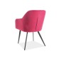 Lot de 2 chaises ELIOS en tissu velours de qualité, couleur bordeaux