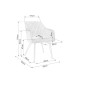 Lot de 2 chaises ELIOS en tissu velours de qualité, couleur noir