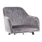 Lot de 2 chaises ELIOS en tissu velours de qualité, couleur gris
