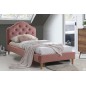 Lit en tissu de qualité CHANIA, rose, 90x200, Rose pale