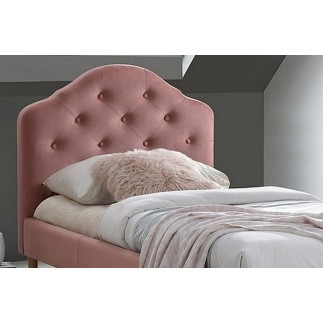 Lit en tissu de qualité CHANIA, rose, 90x200, Rose pale