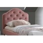 Lit en tissu de qualité CHANIA, rose, 90x200, Rose pale
