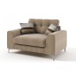 Fauteuil 1 place en tissu de qualité ERVIN, beige