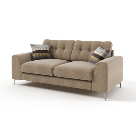 Canapé 3 places en tissu de qualité ERVIN, beige