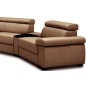 Canapé d'angle convertible en 100% tout cuir italien de luxe 6/7 places ZOOK, marron, angle droit, angle gauche