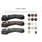 Canapé d'angle convertible en 100% tout cuir italien de luxe 6/7 places ZOOK, couleur personnalisée, angle droit