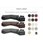 - Canapé d'angle convertible en 100% tout cuir italien de luxe 6/7 places ZOOK, couleur personnalisée, angle gauche