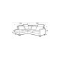 - Canapé d'angle convertible en 100% tout cuir italien de luxe 5 places ERNEST, noir mat, angle gauche