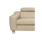 Canapé d'angle en cuir italien de luxe 5 places ASTRIDO, beige, angle droit