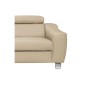 - Canapé d'angle en cuir italien de luxe 5 places ASTRIDO, beige, angle gauche