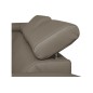 Canapé d'angle en cuir italien de luxe 5 places ASTRIDO, taupe, angle gauche