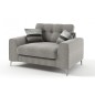 Fauteuil 1 place en tissu de qualité ERVIN, beige, Gris