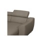 - Canapé d'angle en cuir italien de luxe 7/8 places ASTOVIA, taupe, angle gauche