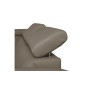 - Canapé d'angle en cuir italien de luxe 7/8 places ASTOVIA, taupe, angle gauche