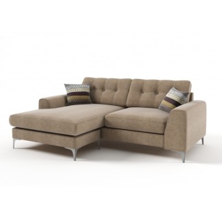 Canapé d'angle en tissu de qualité ERVIN, beige